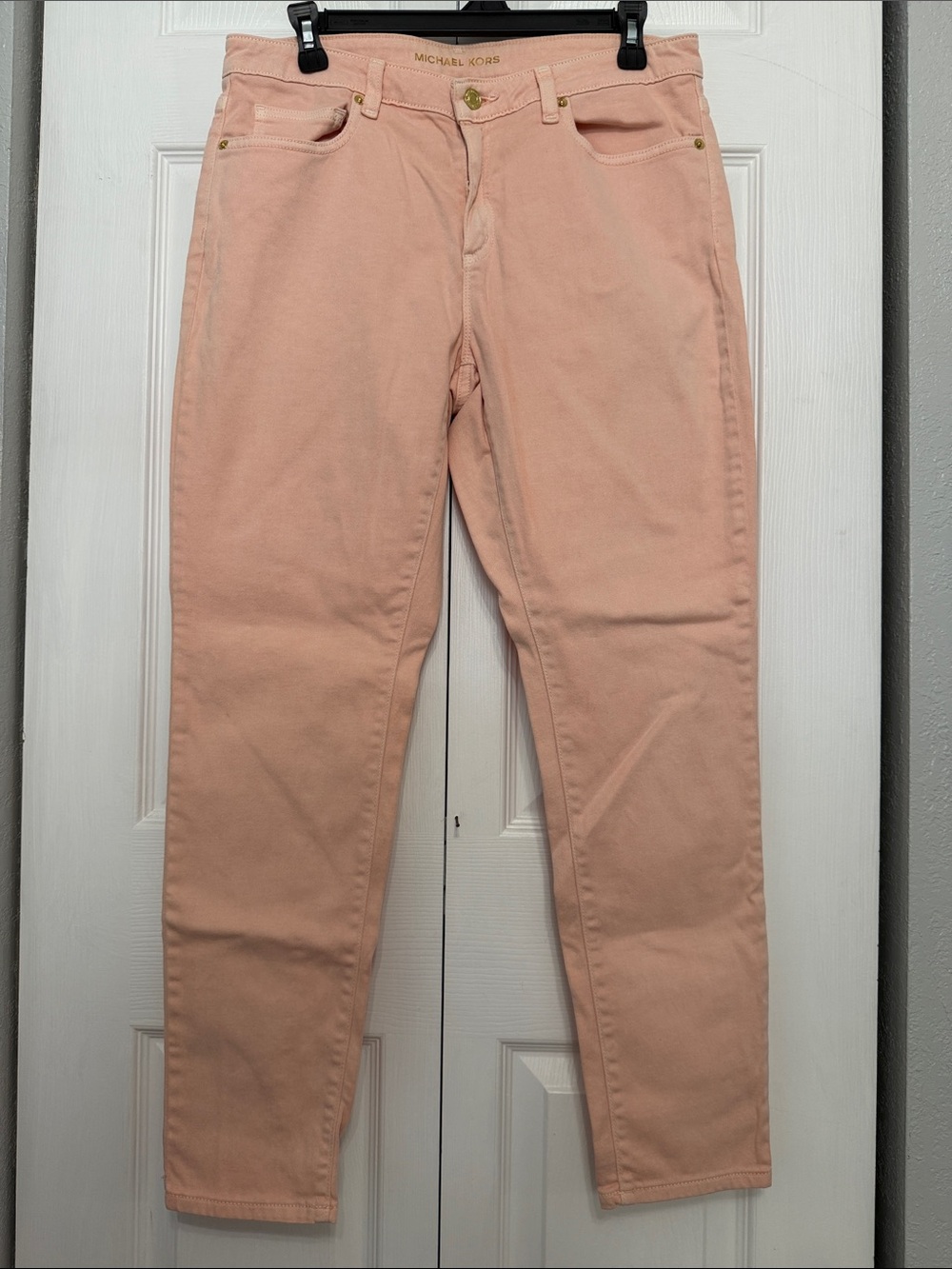 Michael Kors Womens Peach Slim Straight Jeans